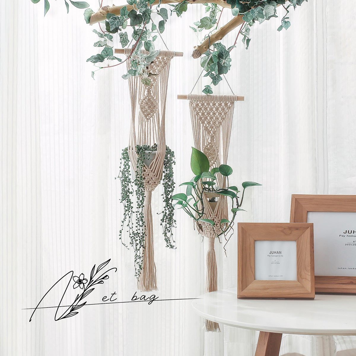 Lace Hanging Flower Pot