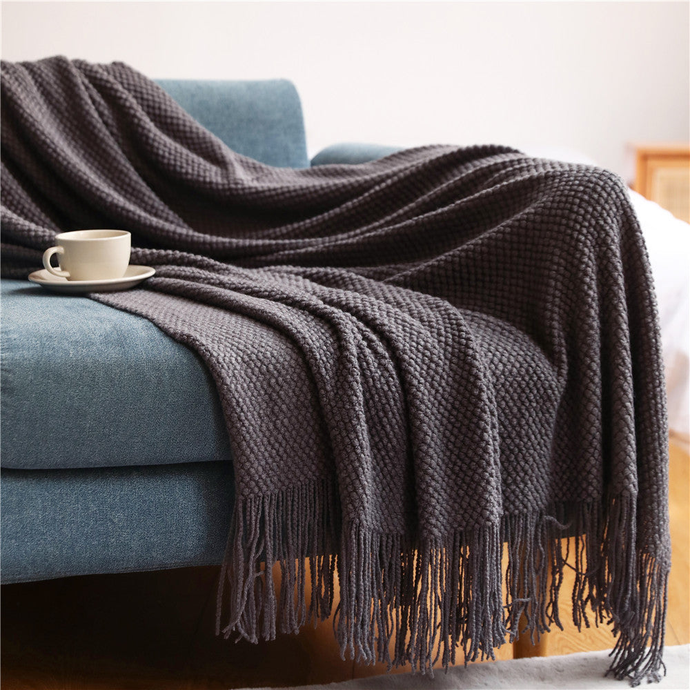 Grid Knitted Blankets