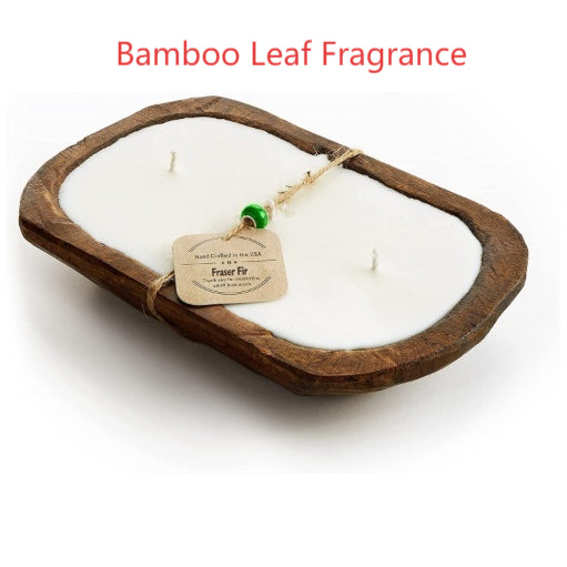 Wooden Basin Candles
